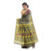 Soft Reshom Dhakai Jamdani Saree With All Over Contrast Color Thread And Golden Zari Weaving Work (KR2234)